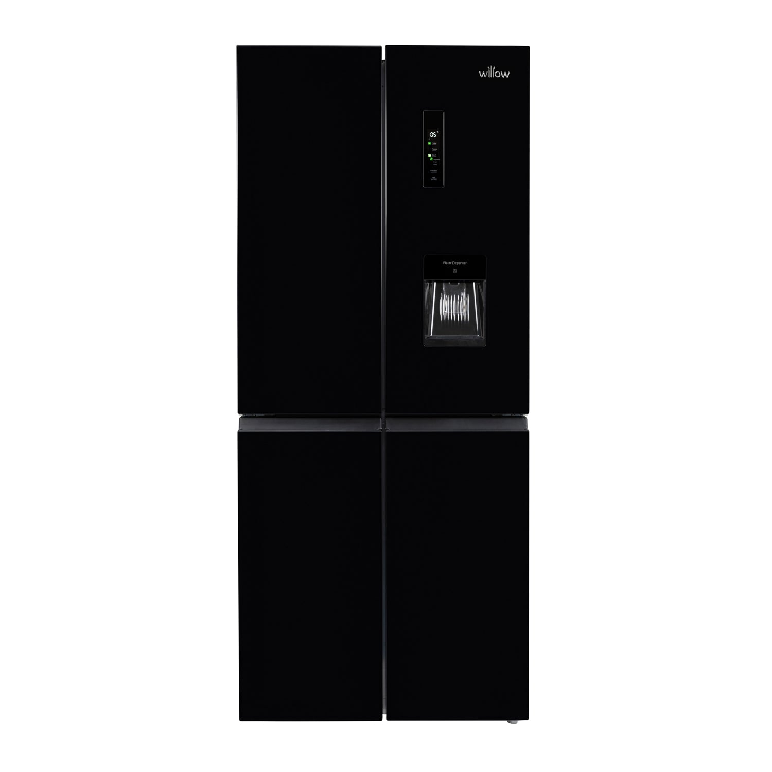 Willow 415L American Style Fridge Freezer WSBES4MDB - Black