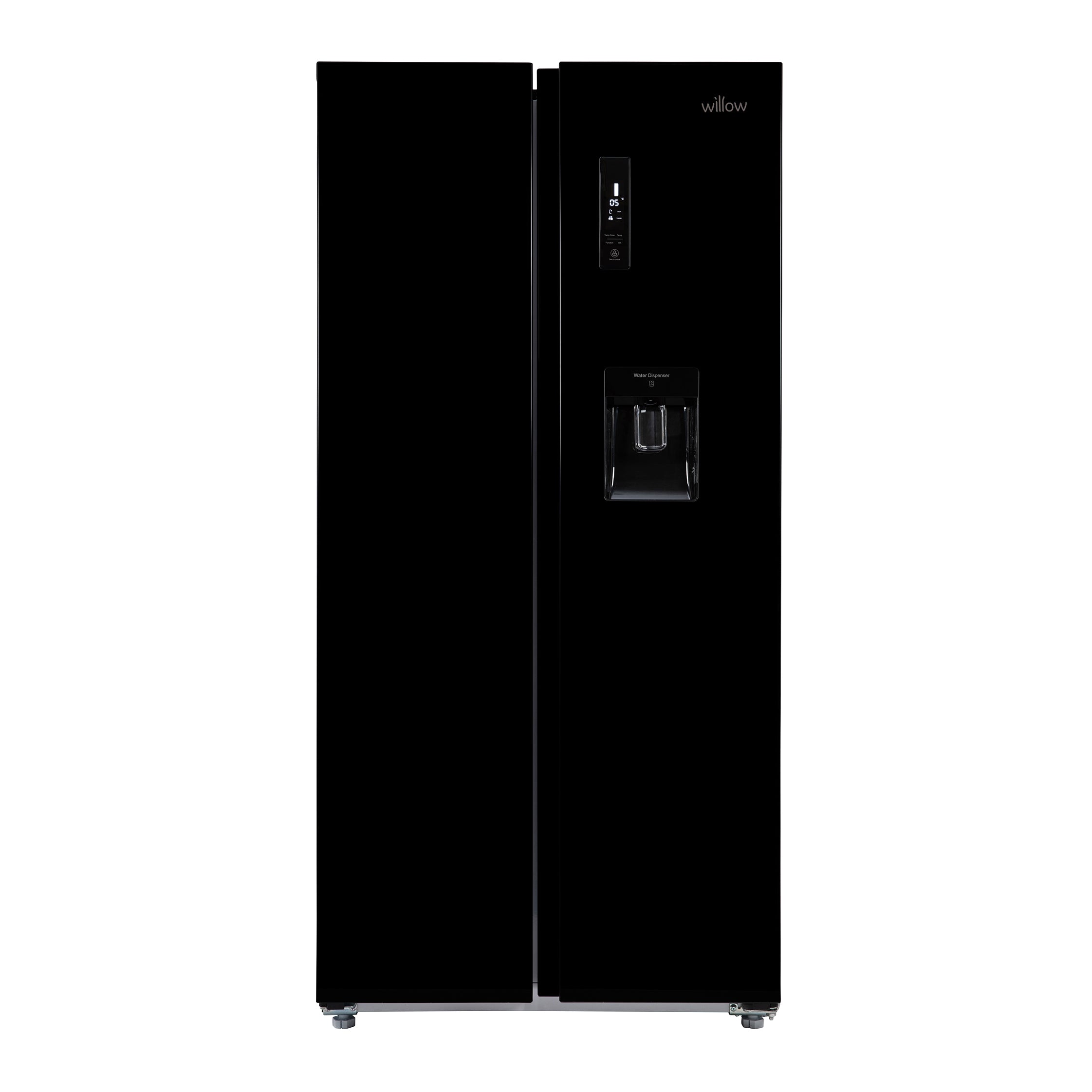 Willow 430L American Style Fridge Freezer WSBS84DB - Black