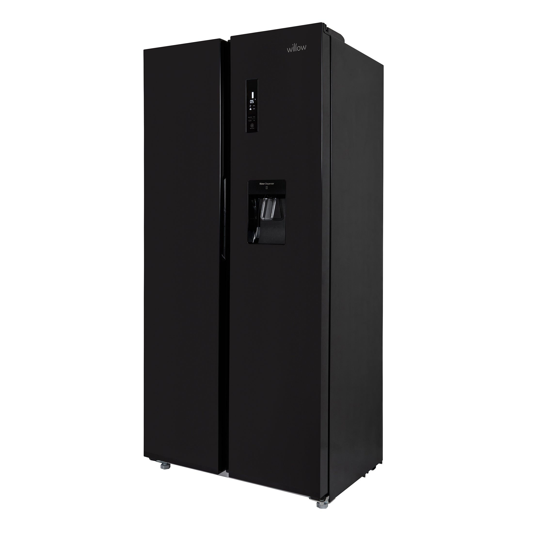 Willow 430L American Style Fridge Freezer WSBS84DB - Black