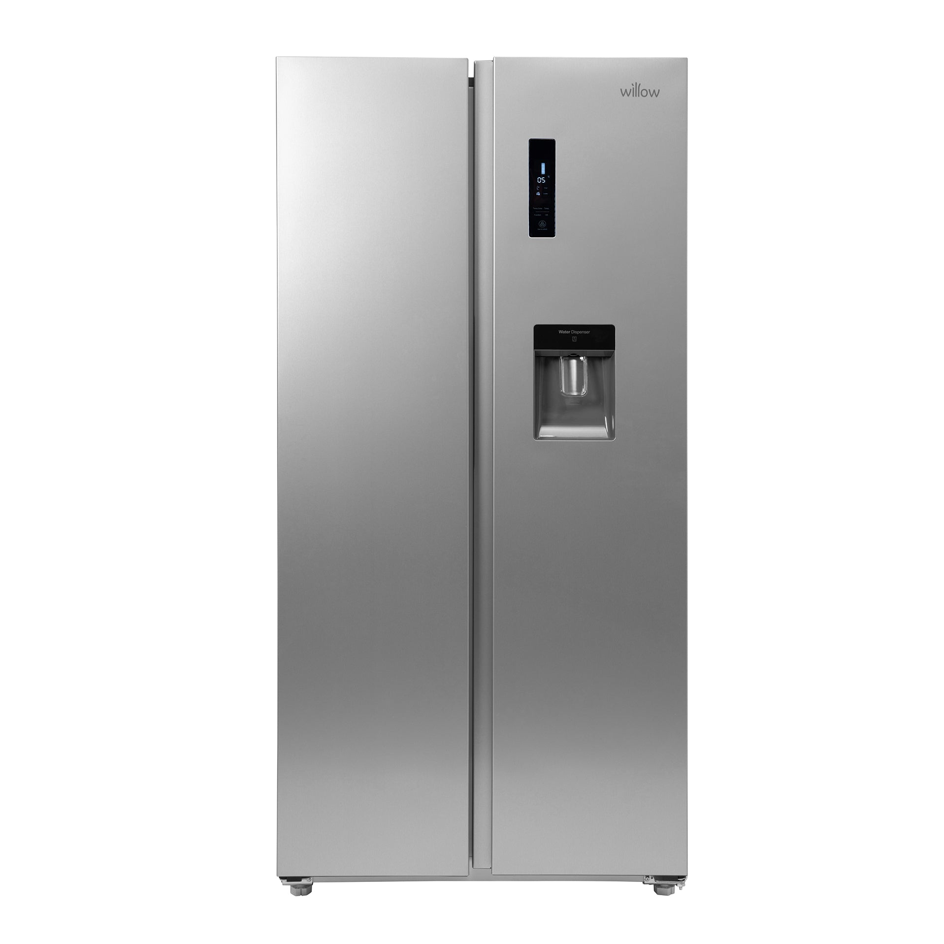 Willow 430L American Style Fridge Freezer WSBS84DS - Silver